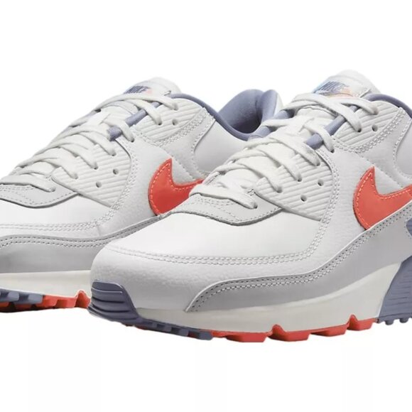 Men's Nike Air Max 90 PRM "Sound Wave" Smmt Wht/Bright Crimson - Picture 7 of 10